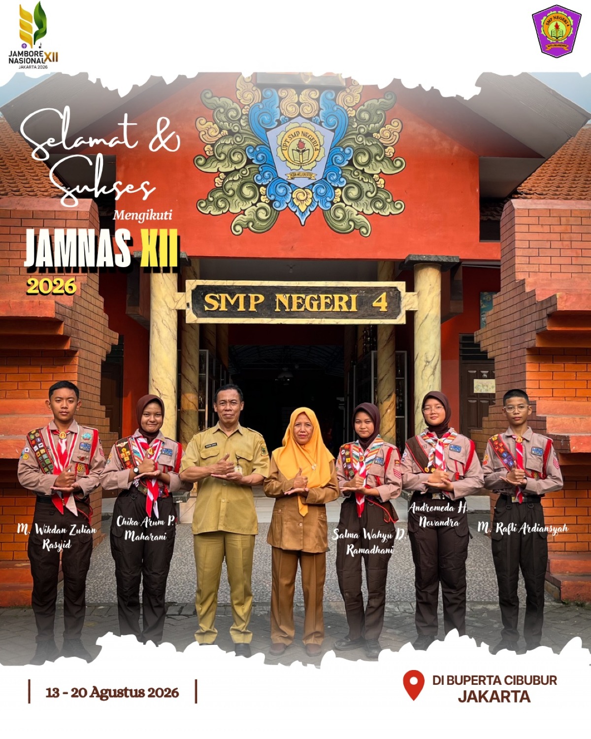 Peserta Jamnas Pramuka SMPN 4 Mojokerto