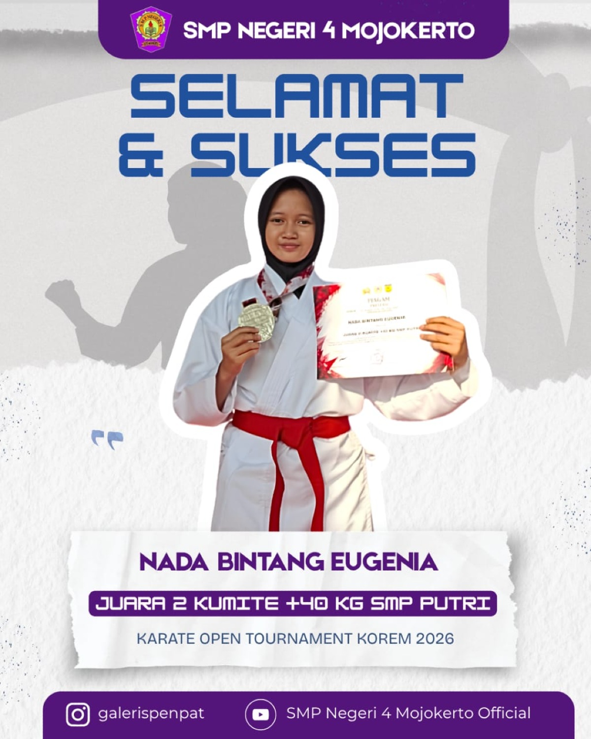 Selamat atas prestasi yang diraih Nada Bintang