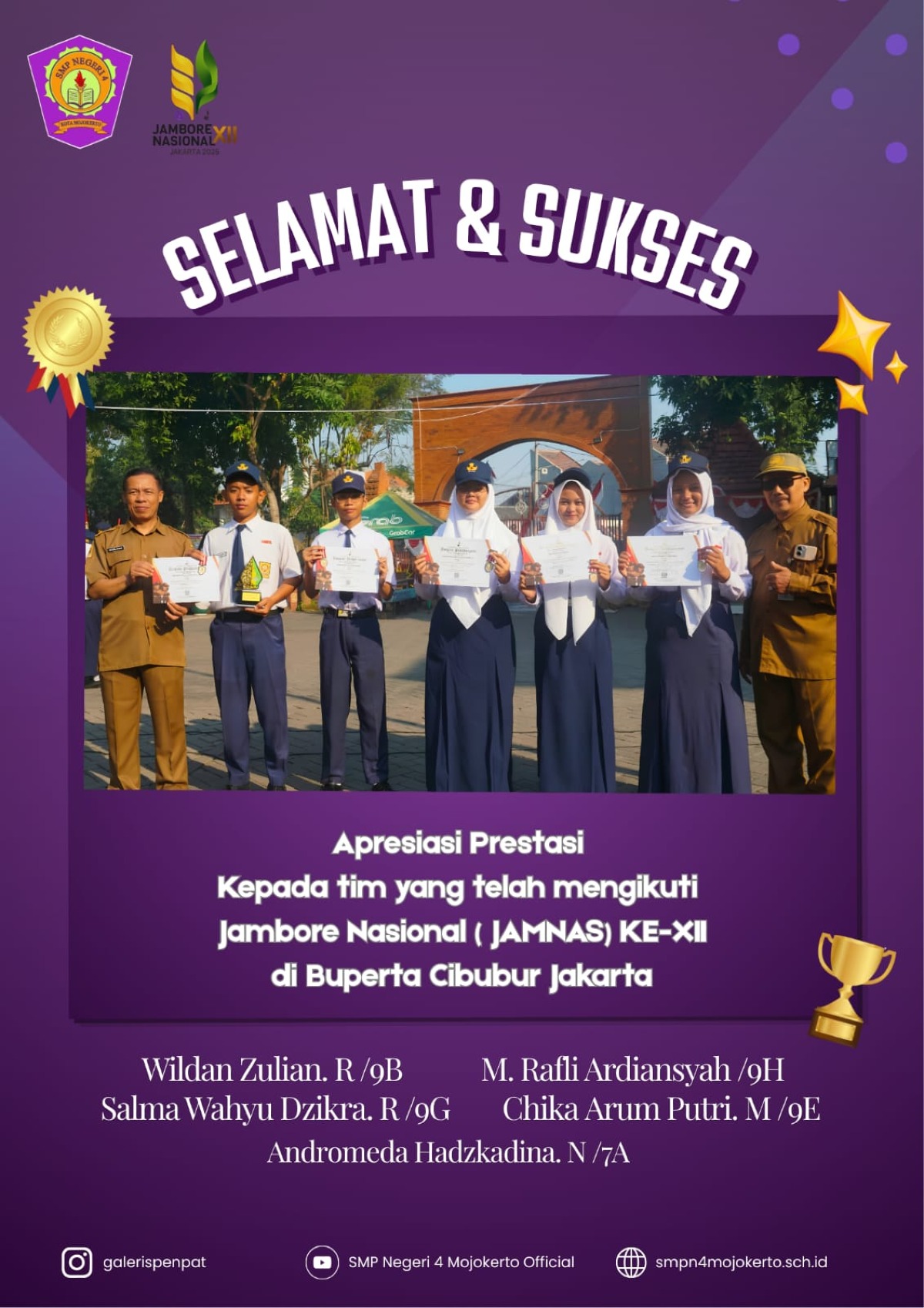 Selamat dan Sukses Peserta Jamnas Pramuka di Jakarta